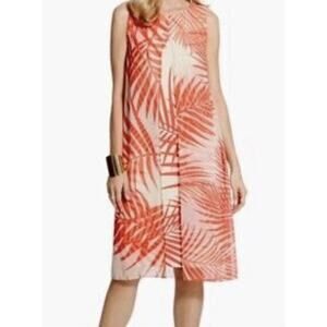 Chico's Medium vacation resort sleeveless layered flowy mini dress w duster NWT